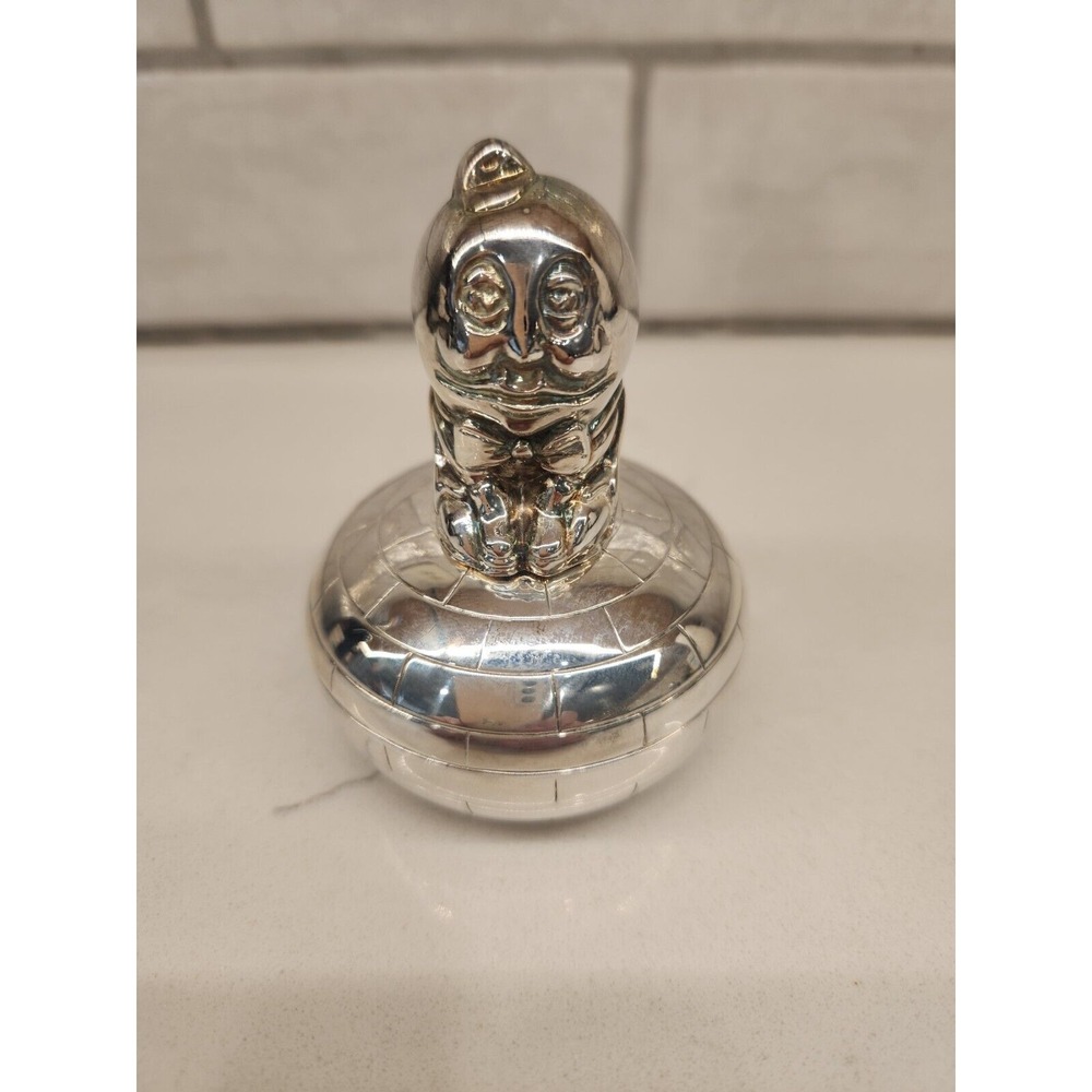 Vintage 1994 Oneida Humpty‎ Dumpty Tooth Fairy Silverplate Keepsake Trinket Box